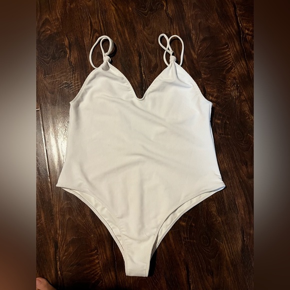 Lovewave One Piece  Swimsuit ribbed white - Picture 1 of 4